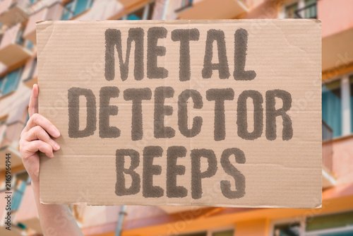 Obraz na plátně "Metal detector beeps" Security screening detecting items