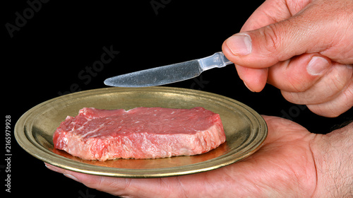 Gourmet Steak Tiny Plastic Fork Cost of Living Metaphor
