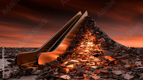 Apocalyptic Visions Flames Consuming a Landmark, A Catastrophic Scene of Fire Engulfing a Structure