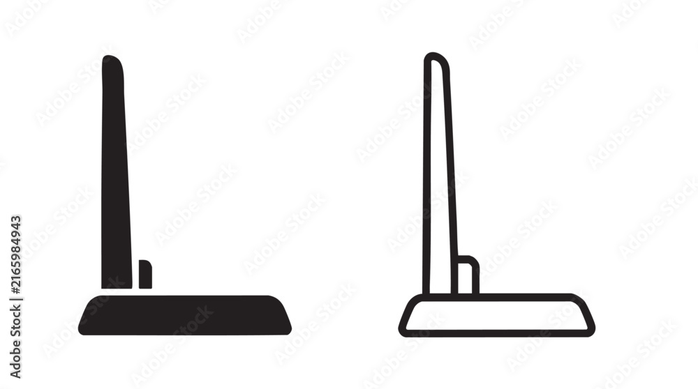 Fototapeta premium home router antennas icon set, simple design illustration for wireless connectivity