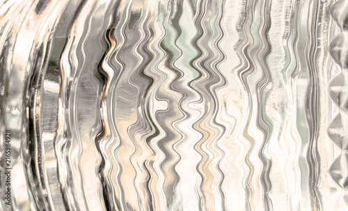 Abstract Wavy Metallic Glass Distortion Background