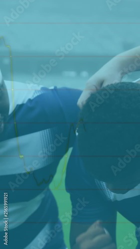 Animation of statistics over rugby players