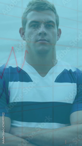 Animation of statistics over rugby players