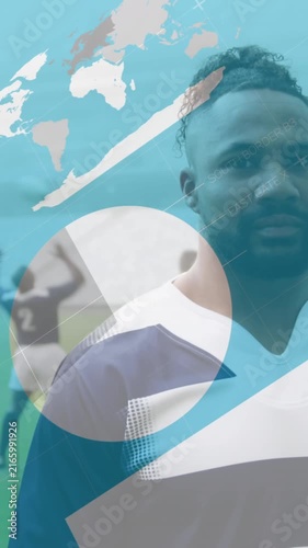 Animation of statistics over rugby players
