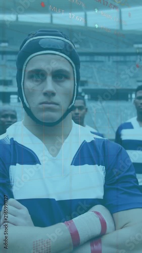 Animation of statistics over rugby players