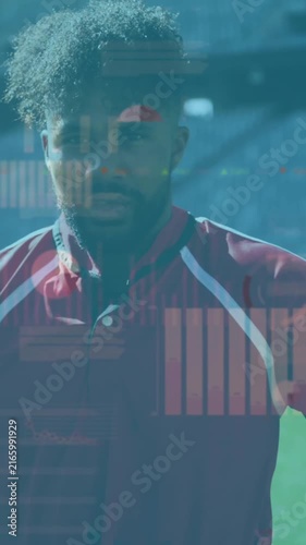 Animation of statistics over rugby players