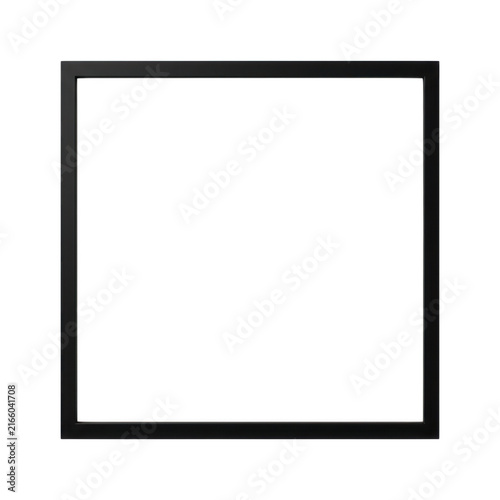 Simple black square frame border for photos and documents