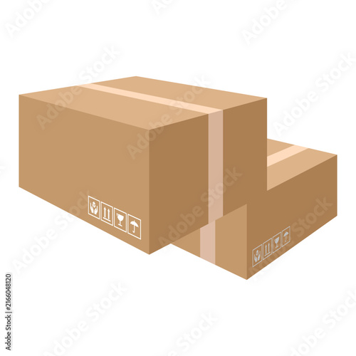 Stack Cardboard delivery boxes