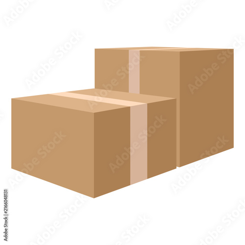 Stack Cardboard delivery boxes