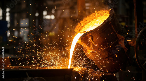 Molten metal casting foundry industrial furnace
