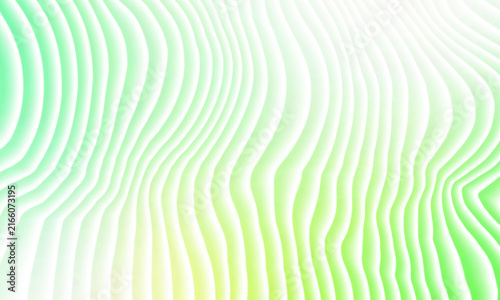 Abstract green and yellow pixel waves pattern on a white background
