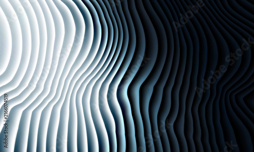 Abstract background with wavy lines in black white and blue colors