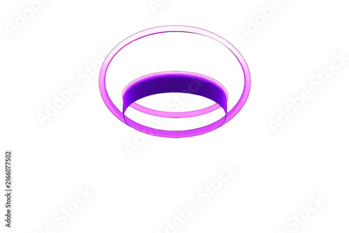 Abstract purple glowing rings on black background