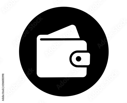 Wallet money UI icon vector for payment, finance, and travel budget in dark mode