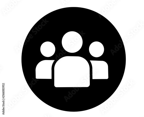 Group people UI icon vector for community, team, and user profile