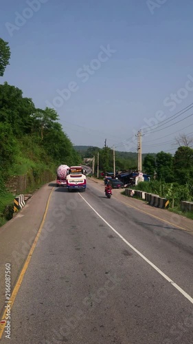 Vertical Driving POV Through Lush Green Himalayan Hills with Cars and Motorcycles, Scenic Road Trip, Mountain Travel