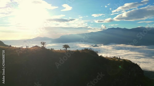 Video overlooking a sea of ​​clouds in the Andean village of Llama near Chota, in Cajamarca, Peru
