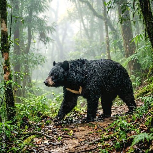 Asiatic Black Bear in Bangladesh Forest