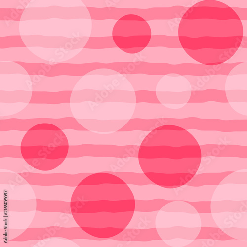Cute Pink Abstract Doodle Seamless Pattern