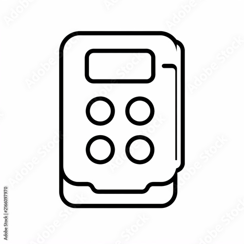 Cash register POS machine retail payment line icon