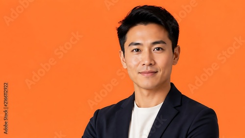 Confident young East Asian male entrepreneur representing startup mindset, business growth, innovation leadership, professional success and modern entrepreneurship journey
