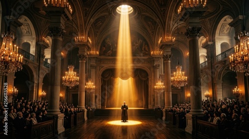 Divine Light Beam in Grand Cathedral Hall