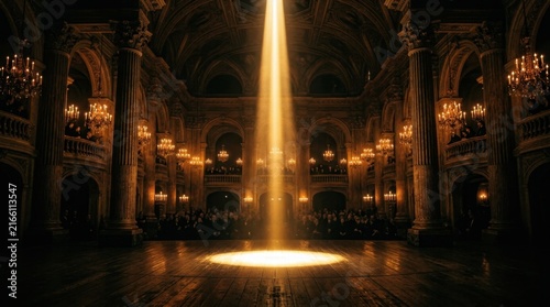 Heavenly Light Beam in Grand Cathedral