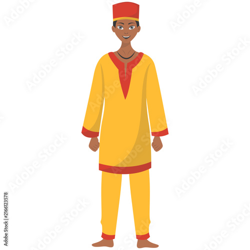 Картината върху платно African Male Character with a Cartoon Design