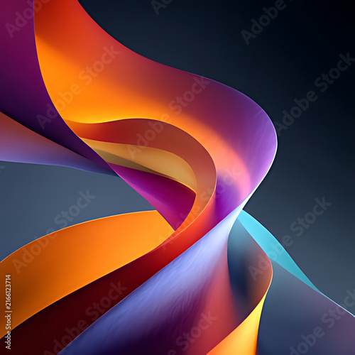 Colorful gradient waves blend seamlessly in a dynamic abstract pattern