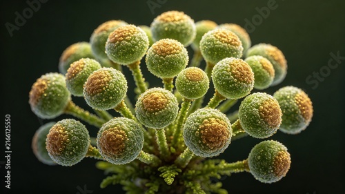 Moss Spore Capsules Microscopic Detail