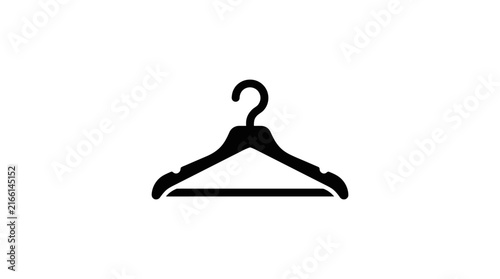 Bild auf Leinwand Black clothes hanger icon