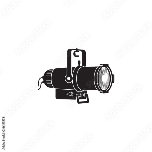 Spotlight tool silhouette icon vector flat design