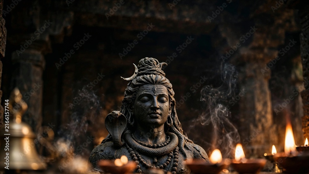 Fototapeta premium Lord Shiva Statue for Mahashivratri Pradosh Vrat Worship