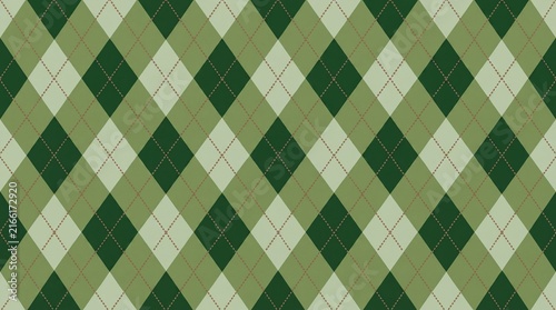  Classic Green Argyle Seamless Geometric Pattern Textile Background