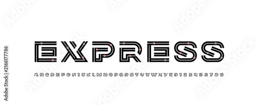 Canvas Print Logo font alphabet, letters A, B, C, D, E, F, G, H, I, J, K, L, M, N, O, P, Q, R