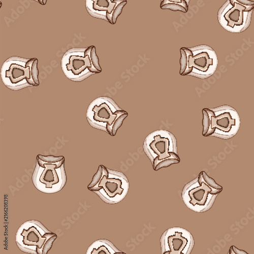 Photography seamless pattern pain cervical neck collar cartoon