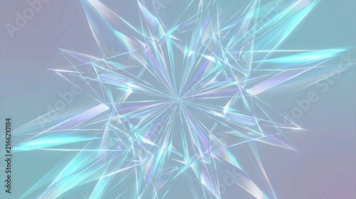 Abstract Light Burst with Radiating Lines and Geometric Design in Soft Blue Tones