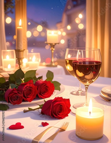Fototapeta Romantic dinner