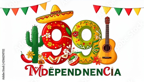Mexican Independence Day 199 Decorative Illustration