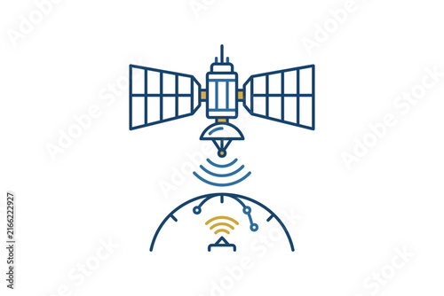 Satellite Communication Icon Design