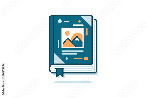 Photo Album Book Vector Illustration