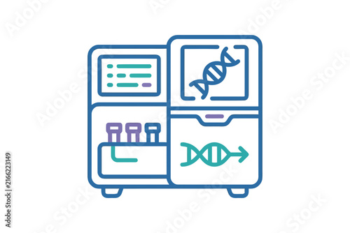 DNA Sequencing Machine Icon