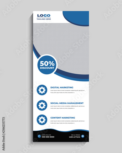 Creative Business Marketing Agency Roll Up Banner Standee Template Design
