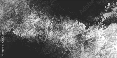 Canvastavla Abstract monochrome texture of turbulent water and white foam creating a dynamic