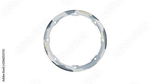 Abstract Camouflage Circular Frame