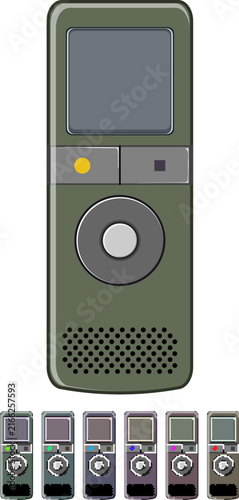 Bild auf Leinwand audio dictaphone cartoon