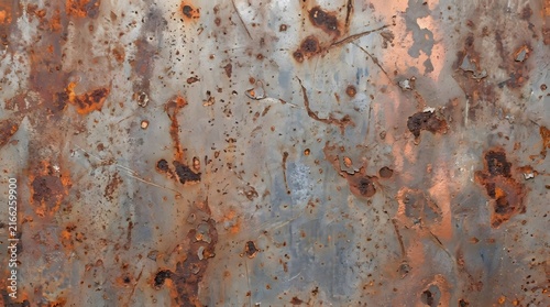 Weathered Metal Texture Surface With Scratched Rust Background