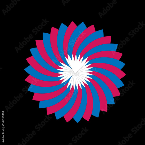Blue Pink Spiral Bloom