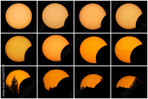 Sequence of the phases of the partial solar eclipse
The partial solar eclipse, stage by stage, August 12, 2026, Poland