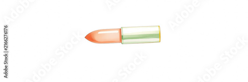 Nude lipstick isolated on black background